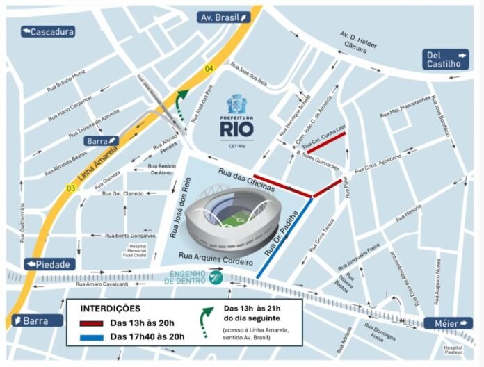 A CET-Rio realiza neste domingo (07/12) operação de trânsito para o jogo entre Botafogo e Fortaleza, pelo Campeonato Brasileiro, que acontecerá às 16h no estádio Nilton Santos, no Engenho de Dentro, Zona Norte da cidade.