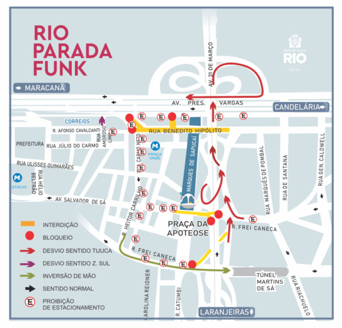image A CET-Rio vai realizar uma operação especial de trânsito no Centro e em seus principais acessos para garantir a realização da Rio Parada Funk