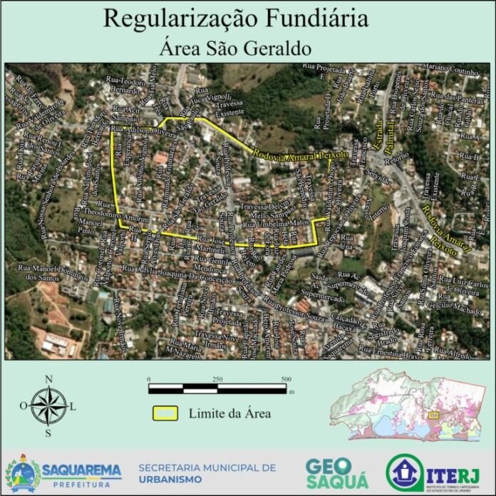 A Prefeitura de Saquarema, por meio da Secretaria Municipal de Urbanismo, em parceria com o Instituto de Terras e Cartografia do Estado do Rio de Janeiro – ITERJ, está dando continuidade ao processo de regularização fundiária no município