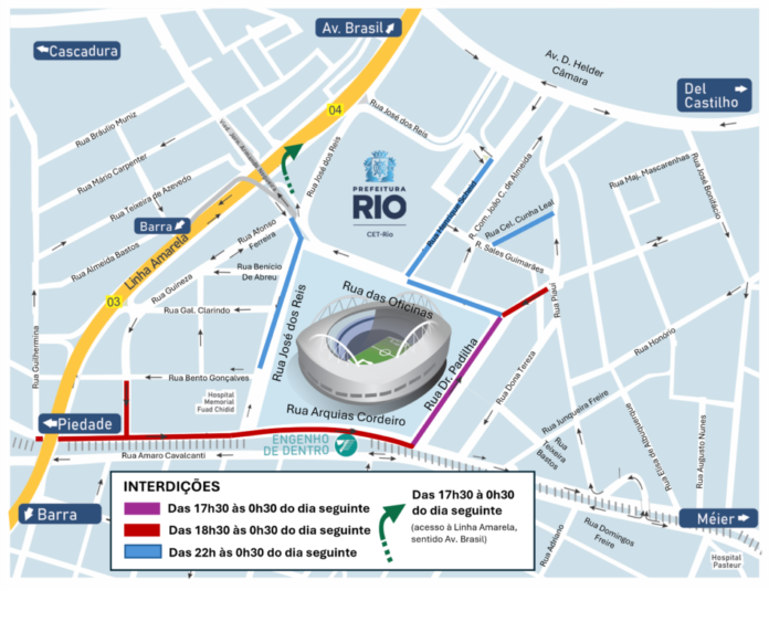 A CET-Rio realizará uma operação de trânsito neste domingo (01/02) para o jogo entre Botafogo e Fluminense, pelo Campeonato Carioca