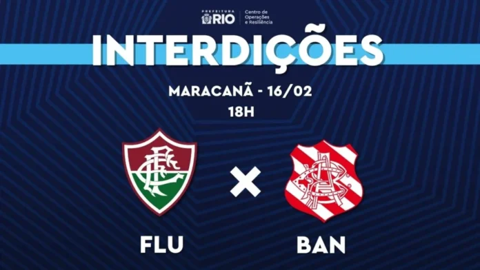 A Companhia de Engenharia de Tráfego do Rio de Janeiro (CET-Rio) realizará operação de trânsito nesta segunda-feira, dia 16/02, para jogo entre Fluminense e Bangu pelo Campeonato Carioca, que acontecerá às 18h, no estádio do Maracanã.