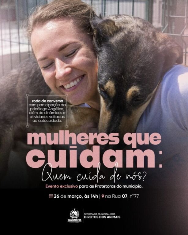 A Prefeitura de Saquarema, por meio da Secretaria Municipal dos Direitos dos Animais, realizará no dia 26 de março, às 14h