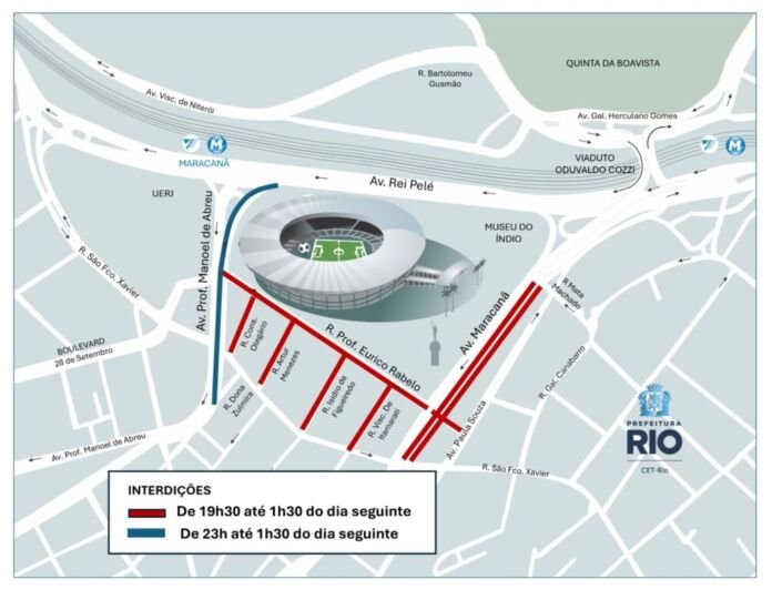 A Companhia de Engenharia de Tráfego do Rio de Janeiro (CET-Rio) realizará uma operação especial de trânsito nesta quarta-feira (01/04) para o jogo entre Fluminense e Corinthians pelo Campeonato Brasileiro, que acontecerá às 21h30, no estádio do Maracanã