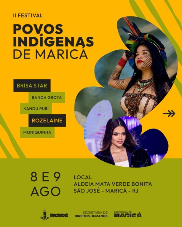 764517662_17898611508556283_1852908472742907666_n A Prefeitura de Maricá promove, nos dias 8 e 9 de agosto, o II Festival dos Povos Indígenas de Maricá – Nhandereko: Ancestralidade, Educação, Literatura, Cinema, Arte e Bem Viver
