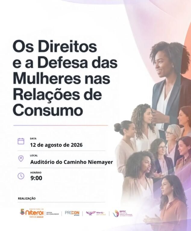 Os_Direitos_Mulheres_Consumo_01 A Prefeitura de Niterói promove, nesta quarta-feira (12), às 9h, no Auditório do Caminho Niemeyer, o encontro “Os Direitos e a Defesa das Mulheres nas Relações de Consumo”