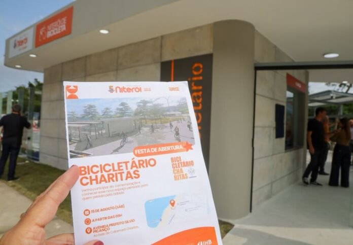 WhatsApp Image 2026-08-14 at 13.49.01 A Prefeitura de Niterói inaugurou, nesta sexta-feira (14), o novo Bicicletário Público de Charitas, localizado ao lado da Estação do Catamarã.